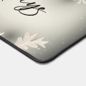 ハッピーホリデーズキュートウィンター雪だるまスノーフレーク デスクマット (コーナー)