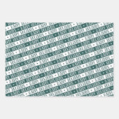 ハッピーホリデーズキュートストライプドット赤白 ラッピングペーパーシート (正面3)