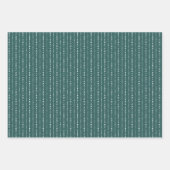 ハッピーホリデーズキュートストライプドット赤白 ラッピングペーパーシート (正面)