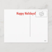 ハッピーホリデーズキュートチョコレートラボパピー シーズンポストカード (裏面)