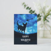 ハッピーホリデーズキュートチワホワ&サンタ シーズンポストカード (スタンド正面)