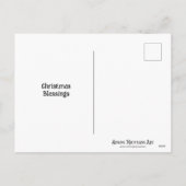 ハッピーホリデーズキュートマウスファミリー名クリスマス シーズンポストカード (裏面)