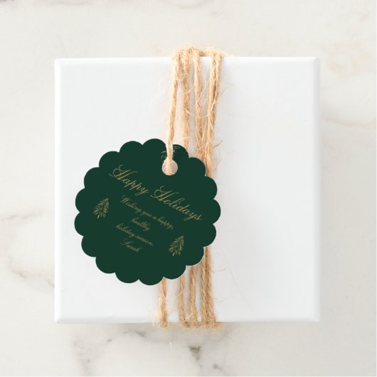 ハッピーホリデーズギフトパーソナライズされたラベル フェイバータグ (インサイチュ)