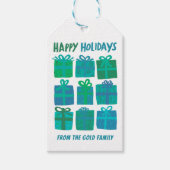 ハッピーホリデーズギフトプレゼントクリスマスカスタム ギフトタグ (正面)