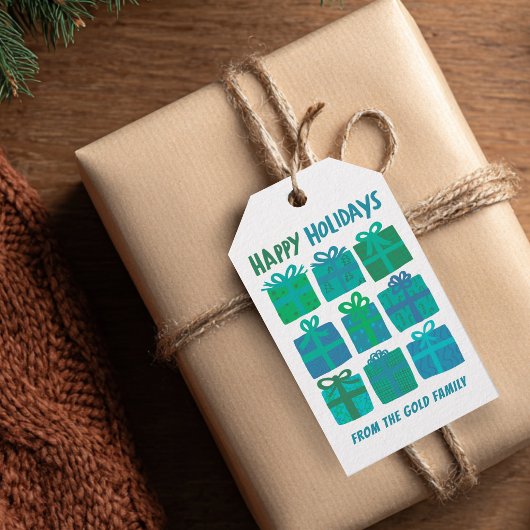 ハッピーホリデーズギフトプレゼントクリスマスカスタム ギフトタグ