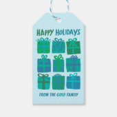 ハッピーホリデーズギフトプレゼントクリスマスカスタム ギフトタグ (正面)