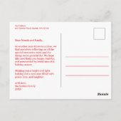 ハッピーホリデーズギフトプレゼントクリスマスカスタム ポストカード (裏面)