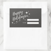 ハッピーホリデーズギフトラベルシール 長方形シール (バッグ)