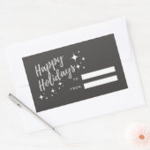 ハッピーホリデーズギフトラベルシール 長方形シール (封筒)