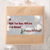 ハッピーホリデーズギフトラベルラベルカスタマイズ- ラベル (インサイチュ)