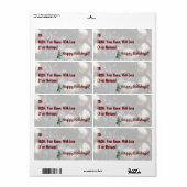 ハッピーホリデーズギフトラベルラベルカスタマイズ- ラベル (フルシート)