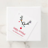 ハッピーホリデーズクおもしろいリスマストナカイ白 フェイバータグ (インサイチュ)