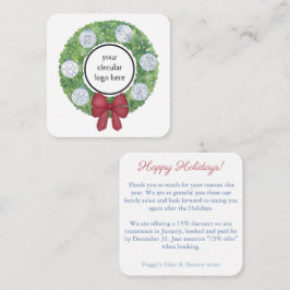 ハッピーホリデーズクライアントサンキュークーポンコード ノートカード