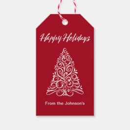 ハッピーホリデーズクラッズクリスマスツリー ギフトタグ