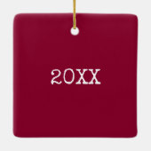 ハッピーホリデーズクランベリーソースクリスマスディナー セラミックオーナメント (裏面)