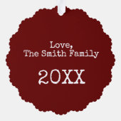 ハッピーホリデーズクランベリーソース缶サンクスギビング オーナメントカード (裏面)