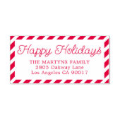 ハッピーホリデーズクリスマスアドパーソナライズされたレス セルフインキングスタンプ (デザイン)