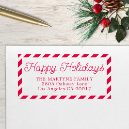 ハッピーホリデーズクリスマスアドパーソナライズされたレス セルフインキングスタンプ