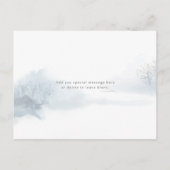 ハッピーホリデーズクリスマスウィンターキツネファミリー名 シーズンポストカード (裏面)