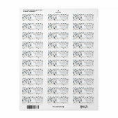 ハッピーホリデーズクリスマスウィンターフォレストパターン ラベル (フルシート)