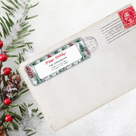 ハッピーホリデーズクリスマスウィンターフォレスト ラベル