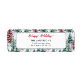 ハッピーホリデーズクリスマスウィンターフォレスト ラベル (正面)