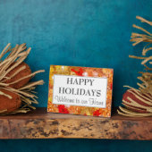 ハッピーホリデーズクリスマスウェルカム フォトプラーク (側面)