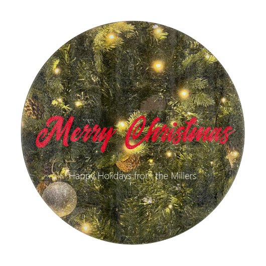 ハッピーホリデーズクリスマスオーナメントカッティングボード カッティングボード (正面)