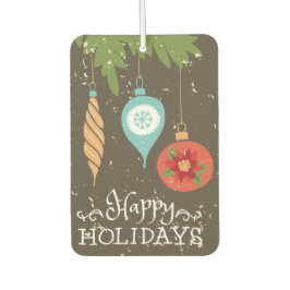 ハッピーホリデーズクリスマスオーナメント装飾品 カーエアーフレッシュナー
