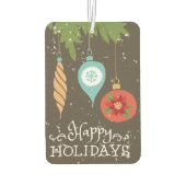ハッピーホリデーズクリスマスオーナメント装飾品 カーエアーフレッシュナー (裏面)