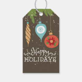 ハッピーホリデーズクリスマスオーナメント装飾品 ギフトタグ