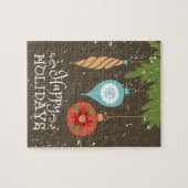 ハッピーホリデーズクリスマスオーナメント装飾品 ジグソーパズル (横)