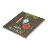 ハッピーホリデーズクリスマスオーナメント装飾品 タイル (側面)