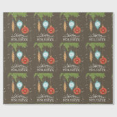 ハッピーホリデーズクリスマスオーナメント装飾品 ラッピングペーパー (フラット)