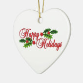 ハッピーホリデーズクリスマスオーナメント セラミックオーナメント (左)