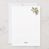 ハッピーホリデーズクリスマスカードと会社のロゴ シーズンカード (裏面)