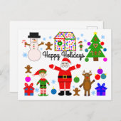 ハッピーホリデーズクリスマスギャザリング#1はがき ポストカード (正面/裏面)