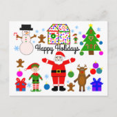 ハッピーホリデーズクリスマスギャザリング#1はがき ポストカード (正面)