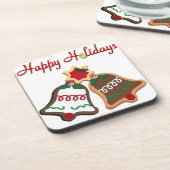 ハッピーホリデーズクリスマスクッキーベル コースター (左側)