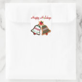 ハッピーホリデーズクリスマスクッキーベル スクエアシール (バッグ)