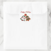 ハッピーホリデーズクリスマスクッキーベル ラウンドシール (バッグ)