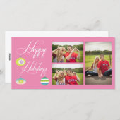 ハッピーホリデーズクリスマスクリスマスフォトカードテンプレート シーズンカード (正面/裏面)