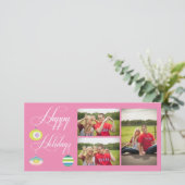 ハッピーホリデーズクリスマスクリスマスフォトカードテンプレート シーズンカード (スタンド正面)