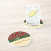ハッピーホリデーズクリスマスサンドストーンコースター コースター (側面)
