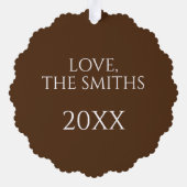 ハッピーホリデーズクリスマスシュガークッキーベーカリー オーナメントカード (裏面)