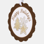 ハッピーホリデーズクリスマスシュガークッキーベーカリー オーナメントカード (左)