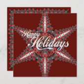 ハッピーホリデーズクリスマススターフェスティバルレッド 招待状 (正面/裏面)