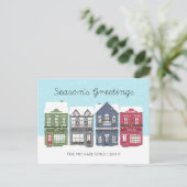 ハッピーホリデーズクリスマスタウン | フォトホリデーカード シーズンポストカード (スタンド正面)