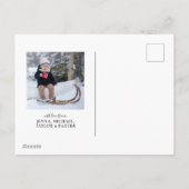 ハッピーホリデーズクリスマスタウン | フォトホリデーカード シーズンポストカード (裏面)