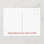 ハッピーホリデーズクリスマスツリーのビジネスをパーソナライズ シーズンポストカード (裏面)